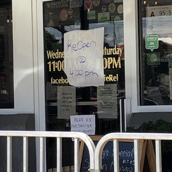 Caffe Rel - sign in the window of a cafe - American Near Me - Franklin, North Carolina Caffe Rel - sign in the window of a cafe - American Near Me - Franklin, North Carolina