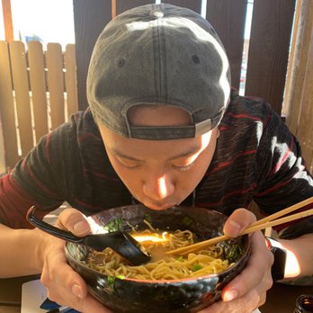 Kaedama - My mans eating outside eating Tonkotsu! - Ramen Near Me - El Paso, Texas Kaedama - My mans eating outside eating Tonkotsu! - Ramen Near Me - El Paso, Texas