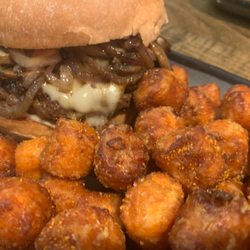 Bend Burger - Burger stacked high and delicious tots