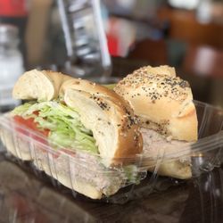 Brooklyn Bagel & Deli - Tuna The Salad Works Sub on an Everything Bagel