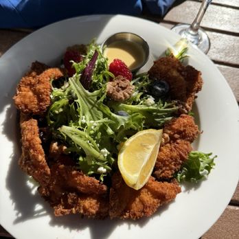Dive Bar Restaurant - Salad with coconut shrimp  So good - Seafood Near Me - Jupiter, Florida