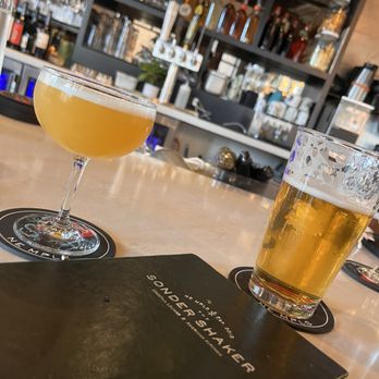 The Sonder Shaker - Pool side & Nordic Pilsner - New American Near Me - Minneapolis, Minnesota