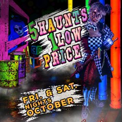 DarkSyde Acres Haunted House - 5 Haunts. 1 Low Price. Experience Klowne Towne and more at DarkSyde Acres Haunted House. Open Friday & Saturday nights in October.