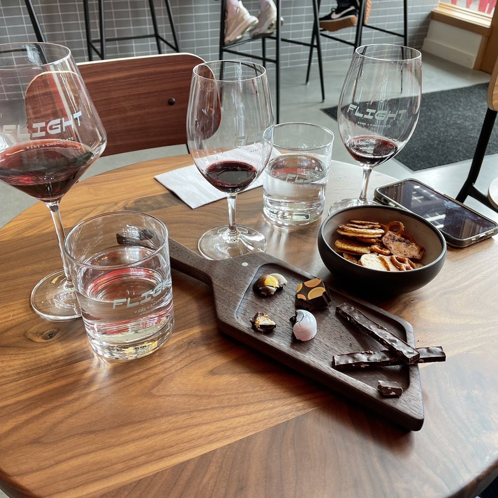 Flight Wine + Chocolate - First and business class flights. - Wine Tasting Room Near Me - Seattle, Washington