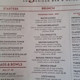 Great variety on menu various delishes food items.