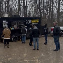 ZOMburger's - Picture of the food truck and the people