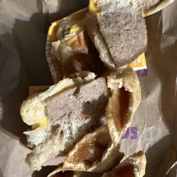 Old sandwiches and old pies I paid my money for