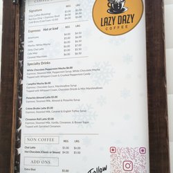 Lazy Dazy Coffee - Lazy Dazy Coffee Camper Menu - March 2023