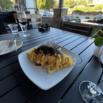 Shadowbrook Winery - Truffle pasta made in parmesean wheel - Wineries Near Me - Walnut Creek, California