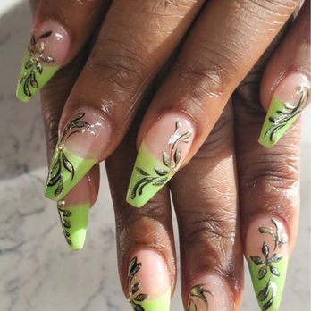 Happy Nails And Spa - Nails by Leah (Princess Tiana inspired) - Nail Salons Near Me - Vacaville, California Happy Nails And Spa - Nails by Leah (Princess Tiana inspired) - Nail Salons Near Me - Vacaville, California