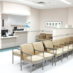 University Health Southeast - Seating area and reception desk inside University Health Southeast