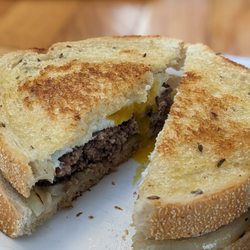 Cowboy Cafe - Patty melt with an egg on top