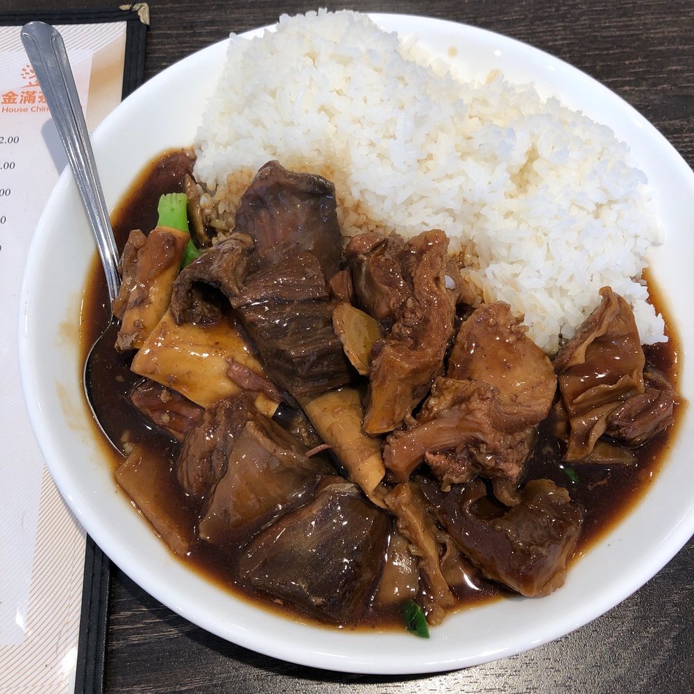Full House Chinese BBQ - L5 Beef Brisket on rice 時菜牛腩飯 - Chinese Near Me - Oakville, Ontario Full House Chinese BBQ - L5 Beef Brisket on rice 時菜牛腩飯 - Chinese Near Me - Oakville, Ontario