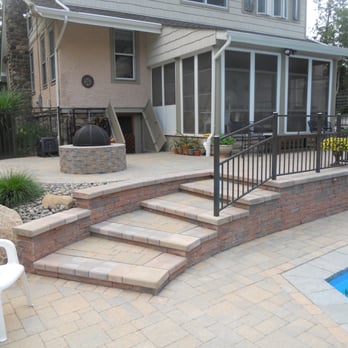 Techo Bloc Escala Retaining Wall With Staircase And Bench Built
