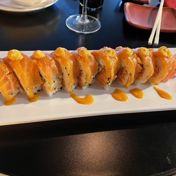 Kokai Sushi & Lounge - Salmon Dynamite Roll - Japanese Near Me - Doral, Florida Kokai Sushi & Lounge - Salmon Dynamite Roll - Japanese Near Me - Doral, Florida