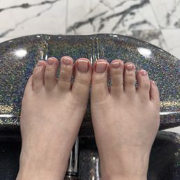 French tip pedicure French tip pedicure