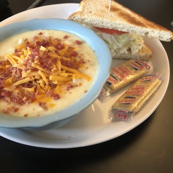 The Front Porch on Main - Potato soup and chicken salad sandwich - American Near Me - Tazewell, Virginia The Front Porch on Main - Potato soup and chicken salad sandwich - American Near Me - Tazewell, Virginia