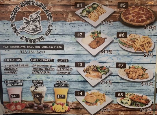 Menu photo 6 Nissi Restaurant and Bakery Baldwin Park, CA