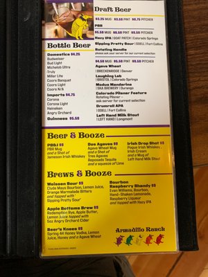 Menu photo 7 Armadillo Ranch Manitou Springs, CO
