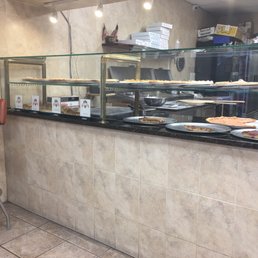 the counter area of a restaurant