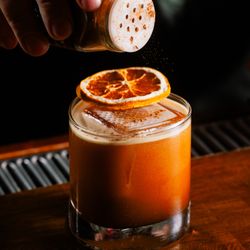 The Local - The Holiday Carajillo made with Licor 43, Fresh Espresso, Maple Syrup, Pumpkin Puree, Winter Spices!