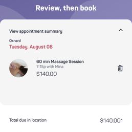 Appointment summary! Appointment summary!