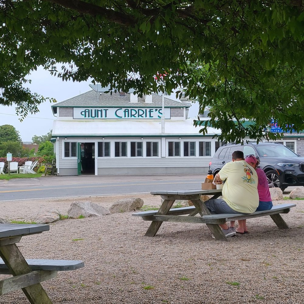 Aunt Carrie's Restaurant - View from the picnic tables - Seafood Near Me - Narragansett, Rhode Island