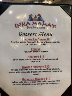 Menu photo 5 Inka Mama's Tustin, CA