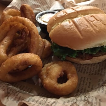 Wayback Burgers - A bacon burger with onion rings - Burgers Near Me - Millersville, Pennsylvania