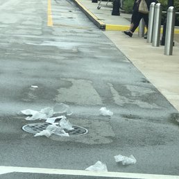 Just saw an employee throw this litter in the ground from a shopping cart before he brought it back to the store. Just saw an employee throw this litter in the ground from a shopping cart before he brought it back to the store.