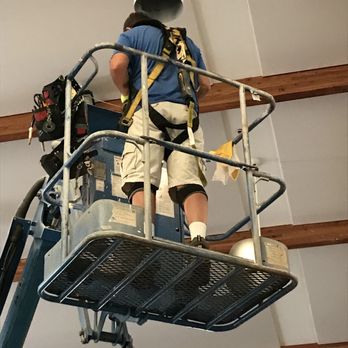 Hahns Lighting & Electrical - Chad working on high ceiling - Lighting Fixtures & Equipment Near Me - San Jose, California Hahns Lighting & Electrical - Chad working on high ceiling - Lighting Fixtures & Equipment Near Me - San Jose, California