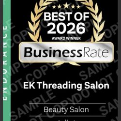 EK Threading Salon - Best award 2026