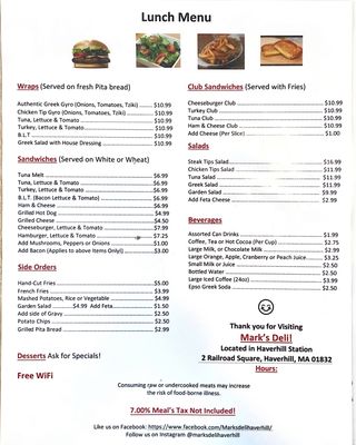 Menu photo 3 Mark's Deli Haverhill, MA Menu photo 3 Mark's Deli Haverhill, MA