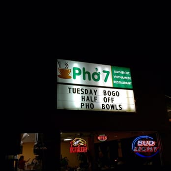 Pho 7 - Of course I dined on a Monday. - Vietnamese Near Me - Tallahassee, Florida Pho 7 - Of course I dined on a Monday. - Vietnamese Near Me - Tallahassee, Florida
