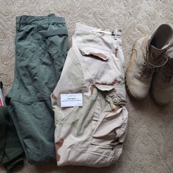 War Dogs Surplus - We left with three pair of pants, these boots, two bundles of socks for less that what you could imagine. Come to War Dogs!