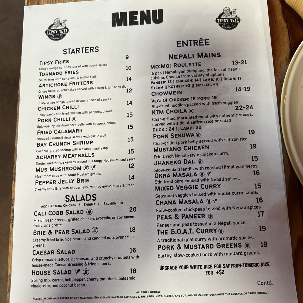 Tipsy Yeti Restaurant & Bar - Menu - Sports Bars Near Me - Berkeley, California Tipsy Yeti Restaurant & Bar - Menu - Sports Bars Near Me - Berkeley, California