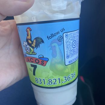Tacos El Siete - Horchata drink - Food Trucks Near Me - Gonzales, California