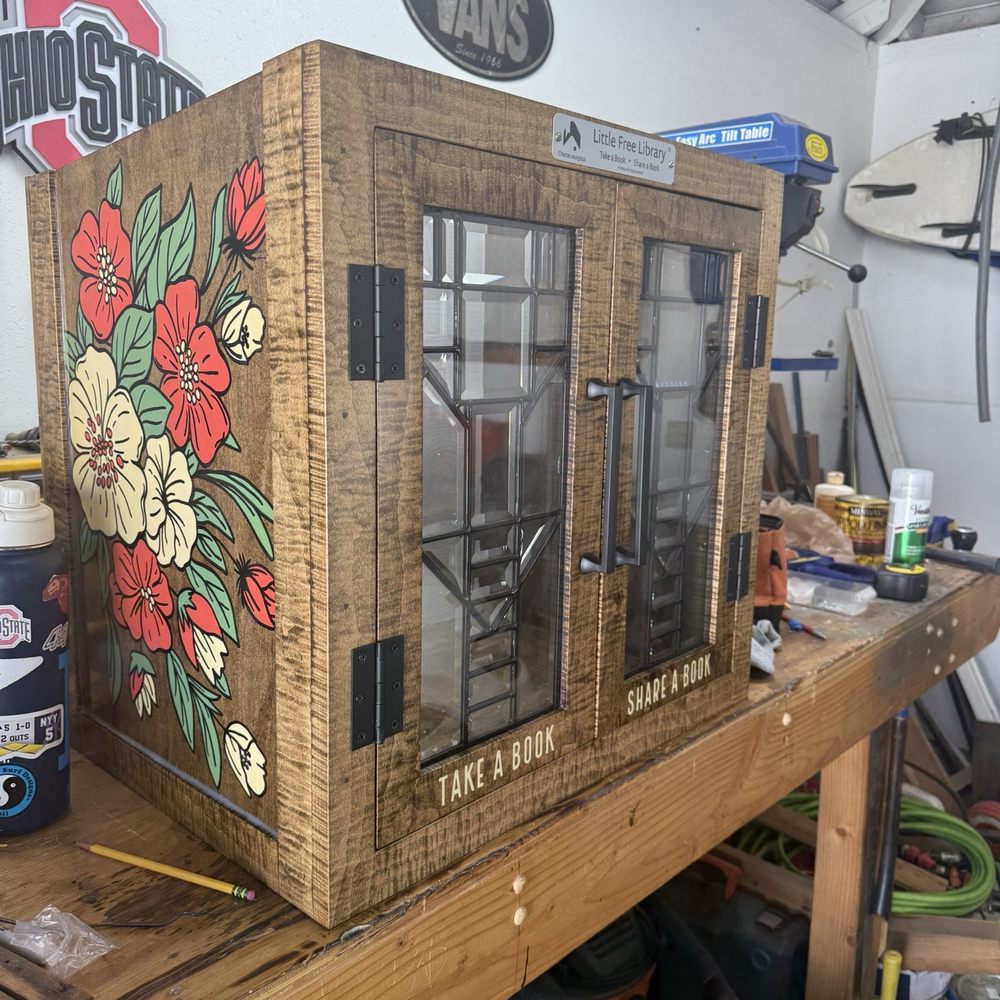 Lunatic Murals - Little Free Library under construction - Painters Near Me Lunatic Murals - Little Free Library under construction - Painters Near Me