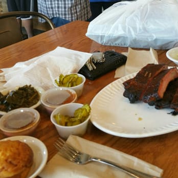 Gatlin's BBQ - This was our rib plate with collard greens cornbread and potato salad. - Barbeque Near Me - Houston, Texas Gatlin's BBQ - This was our rib plate with collard greens cornbread and potato salad. - Barbeque Near Me - Houston, Texas