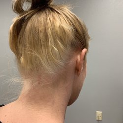 Headlines Academy of Cosmetology & Massage - Back - what I was sent away looking like.