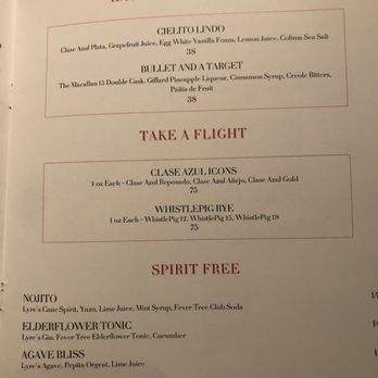 Verse - Cocktails Menu as of 12/13/2024 - Seafood Near Me - Toluca Lake, California