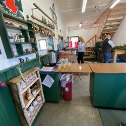 Majestic Tree Farm - Inside where you pay. Fresh hot apple cider. Very friendly