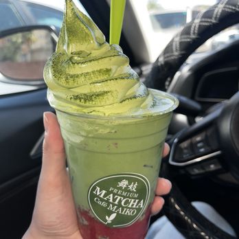 Premium Matcha Cafe Maiko - Strawberry Matcha Latte Float - Ice Cream & Frozen Yogurt Near Me - Tempe, Arizona Premium Matcha Cafe Maiko - Strawberry Matcha Latte Float - Ice Cream & Frozen Yogurt Near Me - Tempe, Arizona