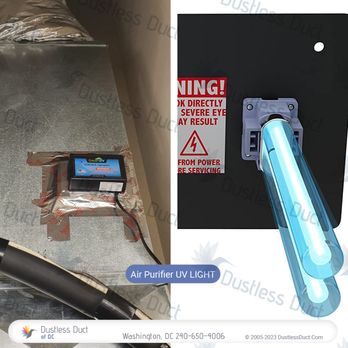 Dustless Duct - UV Light Installed in Air Purifier by Professionals of Dustless Duct of DC - Heating & Air Conditioning/HVAC Near Me - Silver Spring, Maryland Dustless Duct - UV Light Installed in Air Purifier by Professionals of Dustless Duct of DC - Heating & Air Conditioning/HVAC Near Me - Silver Spring, Maryland