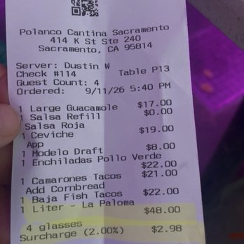 Polanco Cantina - The charge for "cups" to drink out carafe of cocktail - Mexican Near Me - Sacramento, California Polanco Cantina - The charge for "cups" to drink out carafe of cocktail - Mexican Near Me - Sacramento, California