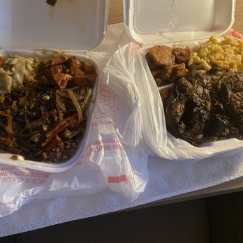 Caribbean Jerk Vibes - Jerk Catfish with Mac & Cheese and yams, Red snapper with cabbage and yams, of course delicious rice with peas - Caribbean Near Me - Harvey, Illinois Caribbean Jerk Vibes - Jerk Catfish with Mac & Cheese and yams, Red snapper with cabbage and yams, of course delicious rice with peas - Caribbean Near Me - Harvey, Illinois