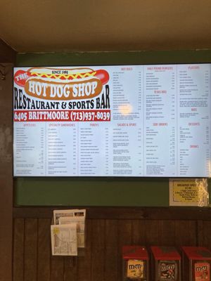 Menu photo 1 Hot Dog Shop Houston, TX Menu photo 1 Hot Dog Shop Houston, TX