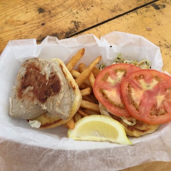 Sesuit Harbor Cafe - Seared tuna sandwich - Seafood Near Me - Dennis, Massachusetts Sesuit Harbor Cafe - Seared tuna sandwich - Seafood Near Me - Dennis, Massachusetts