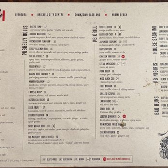 Pubbelly Sushi Brickell - Food menu (smudges are my messiness - they came to the table clean) - Sushi Bars Near Me - Miami, Florida Pubbelly Sushi Brickell - Food menu (smudges are my messiness - they came to the table clean) - Sushi Bars Near Me - Miami, Florida
