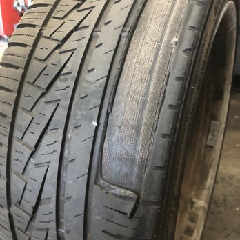Big O Tires - Peeled off tire bought at Big O Tires - Tires Near Me - Irvine, California